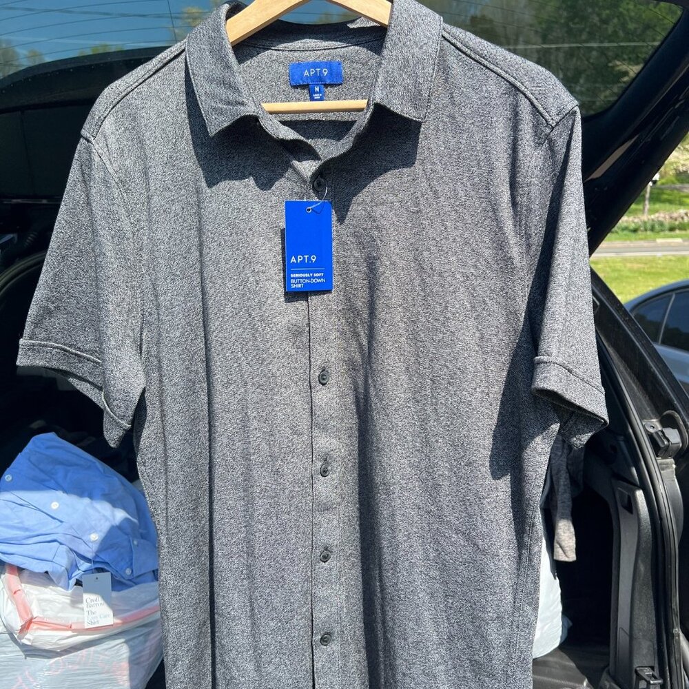 Apt. 9 Mens Short Sleeve Button Down